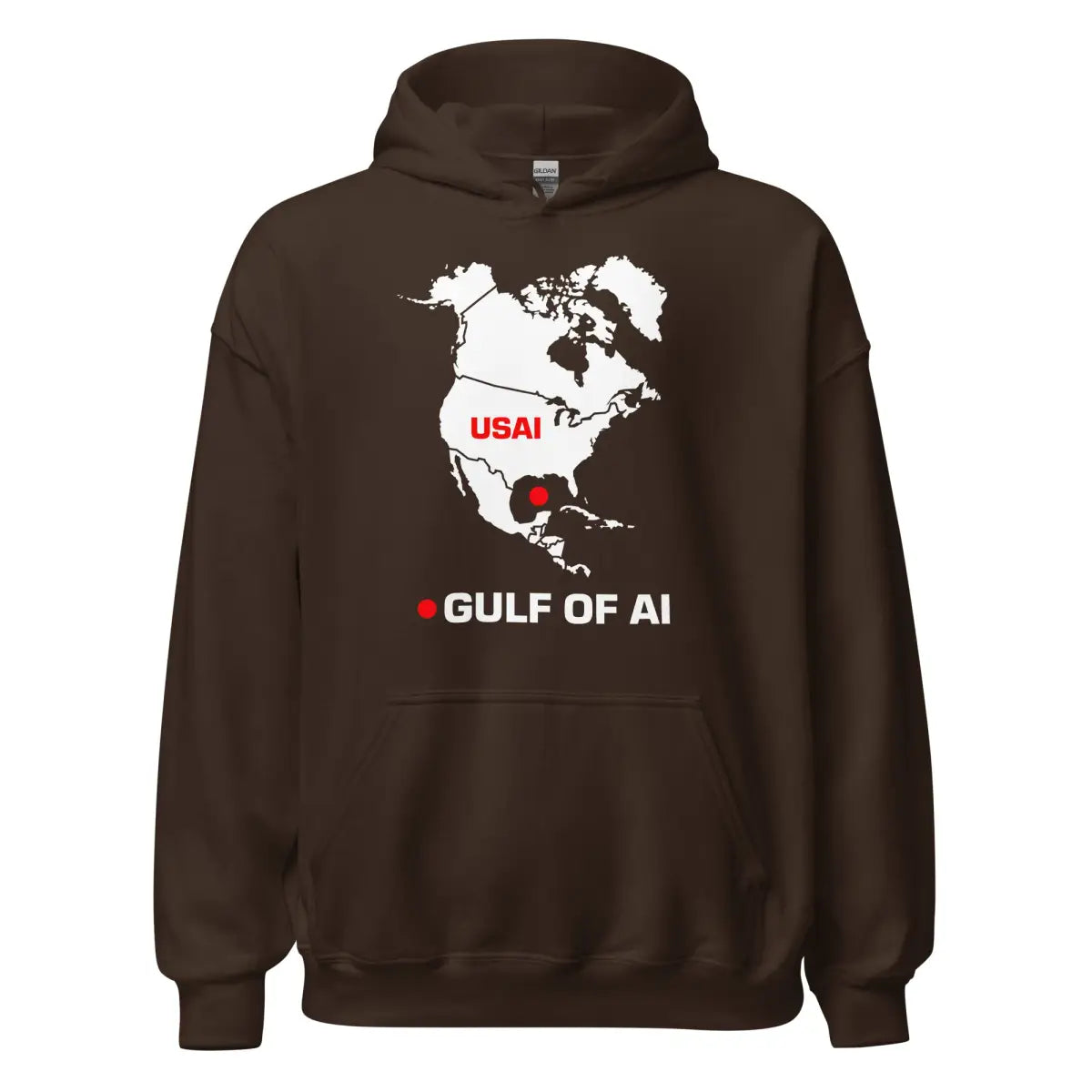 Gulf of AI Hoodie (unisex) - Dark Chocolate / M