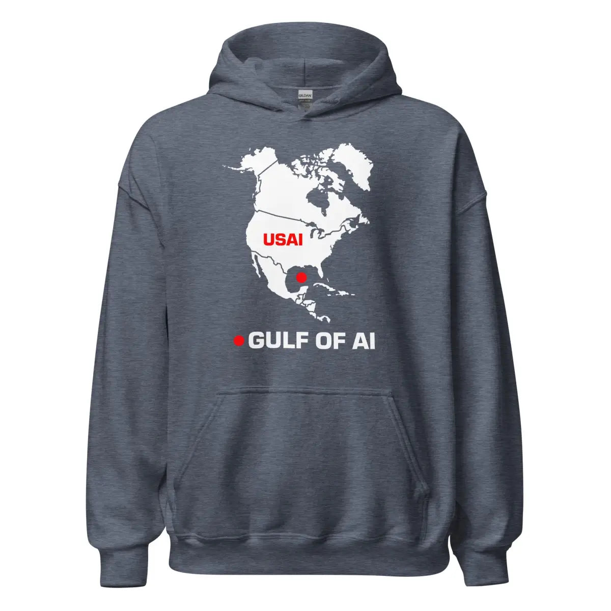 Gulf of AI Hoodie (unisex) - Heather Sport Dark Navy / M