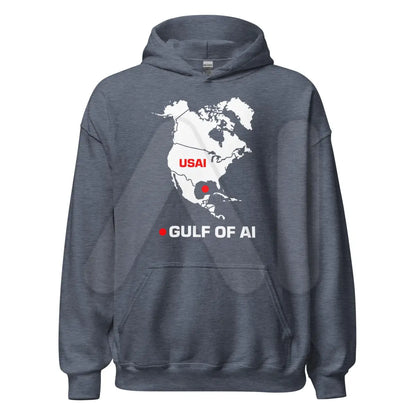 Gulf of AI Hoodie (unisex) - Heather Sport Dark Navy / M