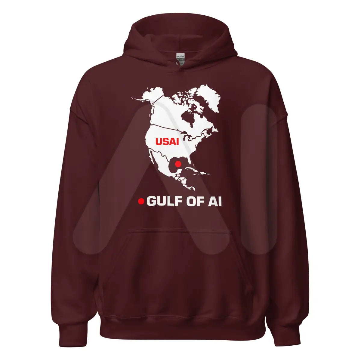 Gulf of AI Hoodie (unisex) - Maroon / M