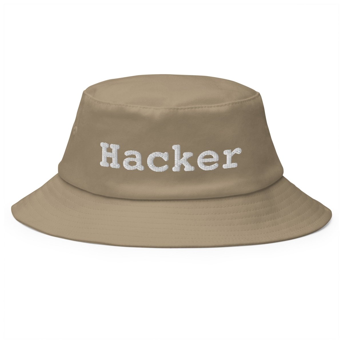 Hacker Embroidered Bucket Hat - Khaki - AI Store