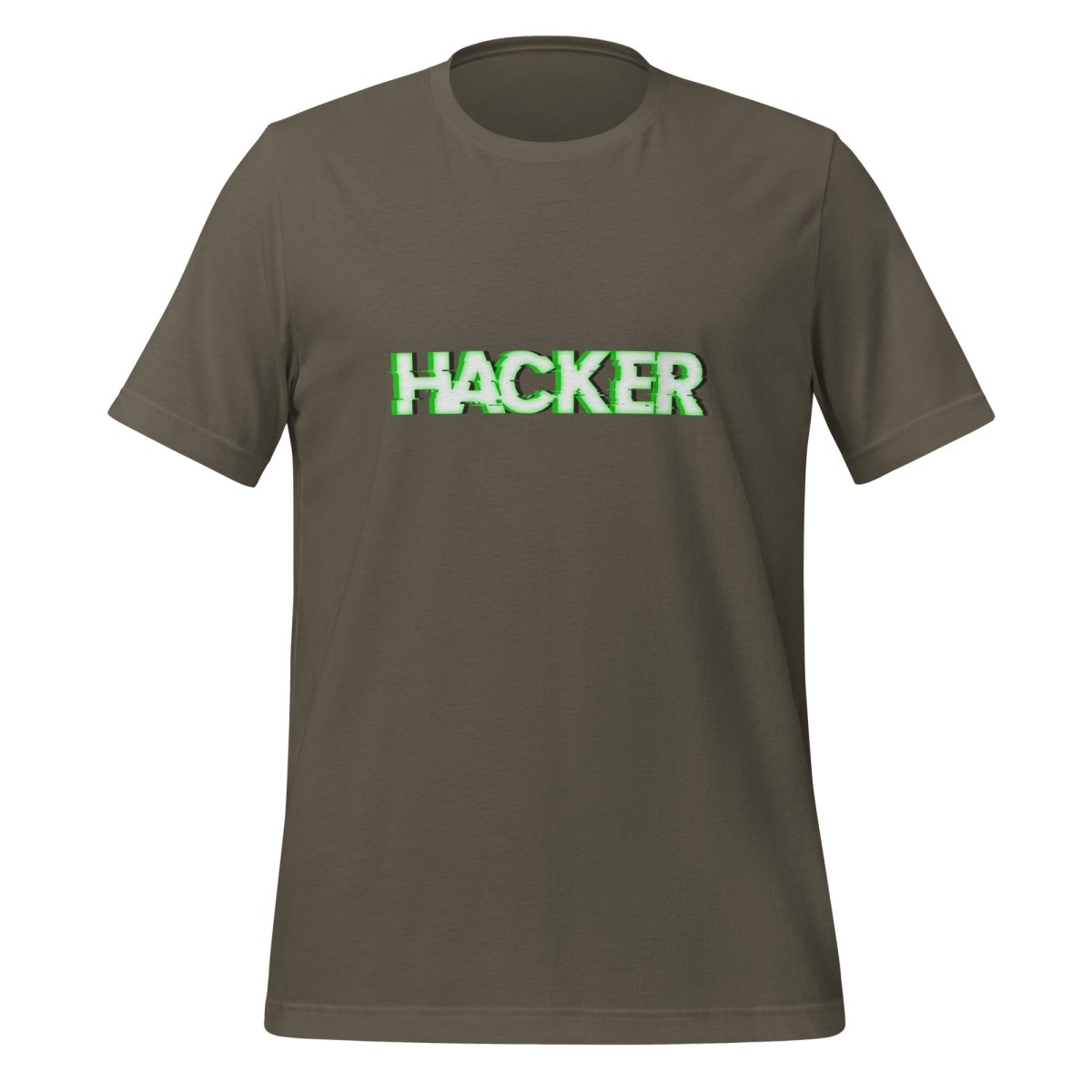 HACKER Glitch T-Shirt (unisex) - Army - AI Store