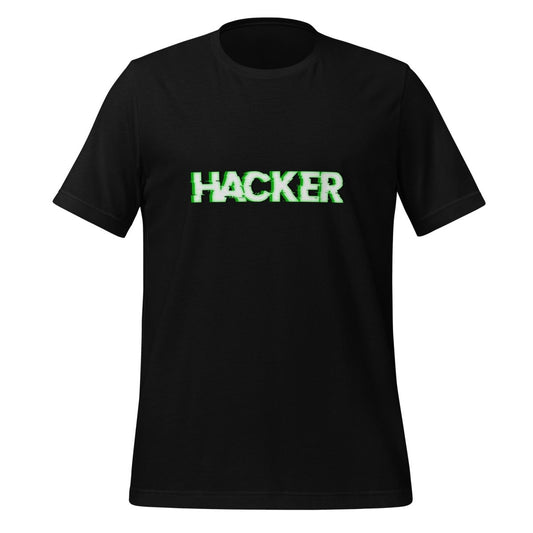 HACKER Glitch T-Shirt (unisex) - Black - AI Store