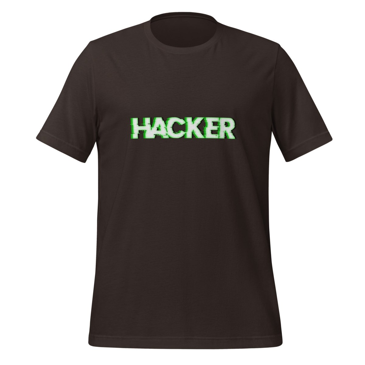 HACKER Glitch T-Shirt (unisex) - Brown - AI Store