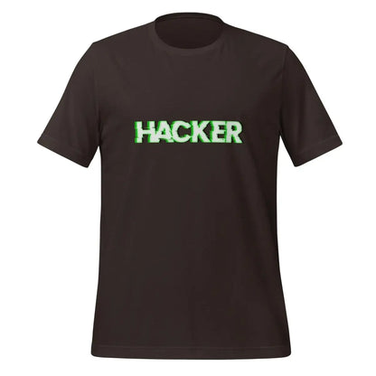 HACKER Glitch T-Shirt (unisex) - Brown / M