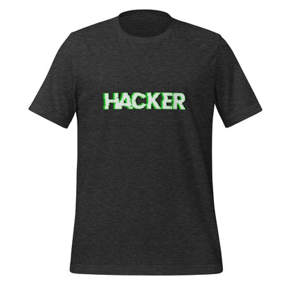 HACKER Glitch T-Shirt (unisex) - Dark Grey Heather - AI Store