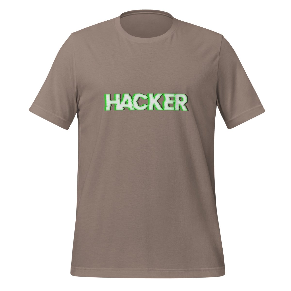 HACKER Glitch T-Shirt (unisex) - Pebble - AI Store