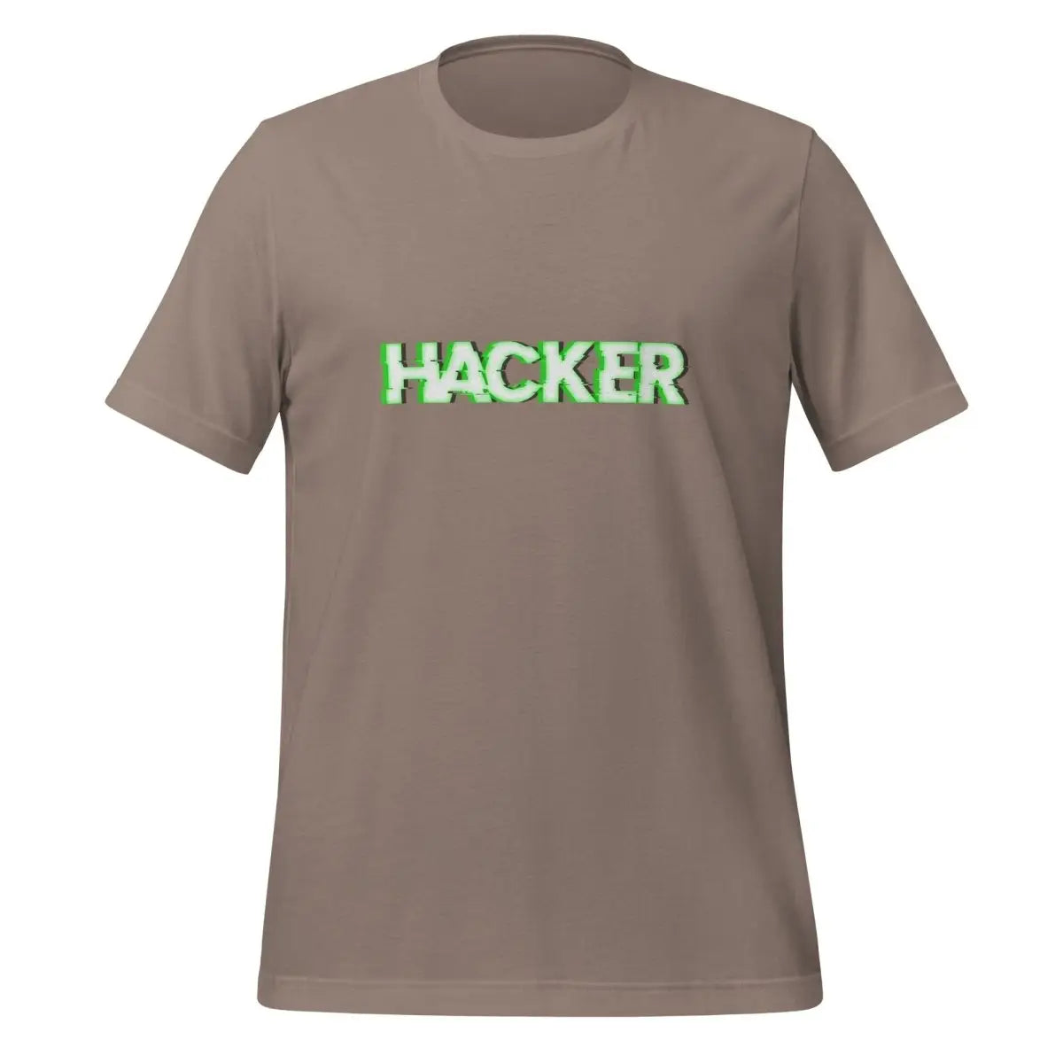 HACKER Glitch T-Shirt (unisex) - Pebble / M