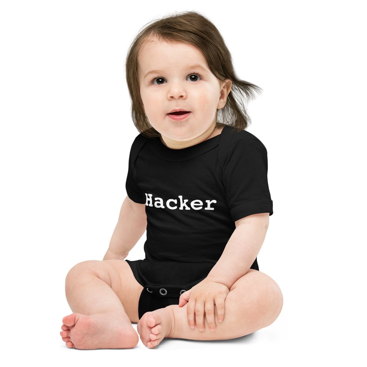 Hacker Short Sleeve One - Piece (baby) - Black - AI Store