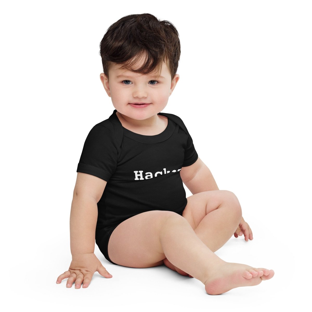 Hacker Short Sleeve One - Piece (baby) - Black - AI Store