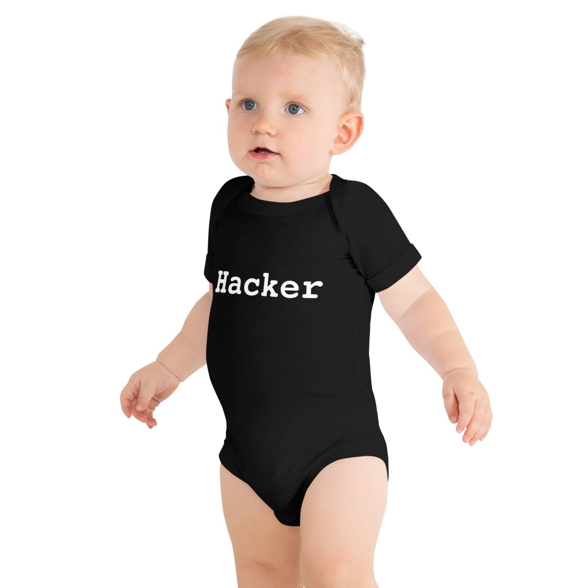 Hacker Short Sleeve One - Piece (baby) - Black - AI Store