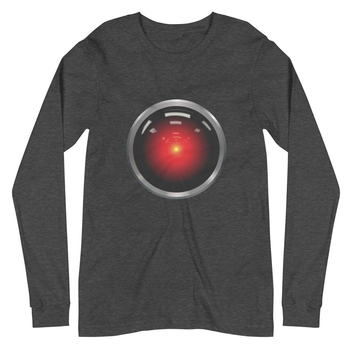 HAL 9000 Long Sleeve T - Shirt (unisex) - Dark Grey Heather - AI Store