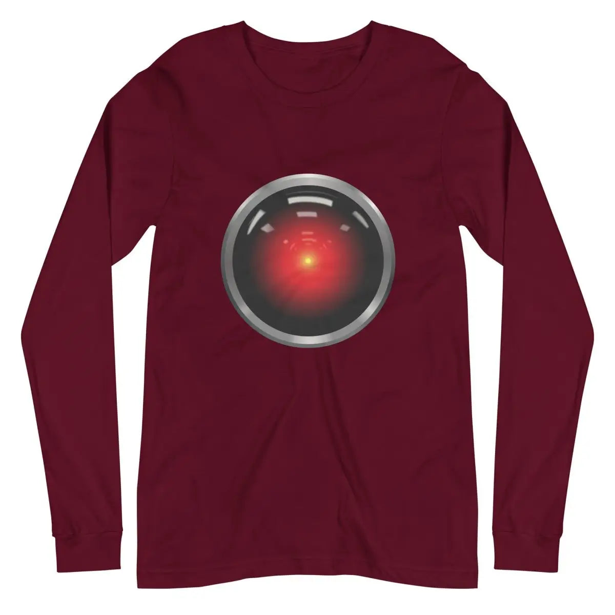 The Hal 9000 Long Sleeve T-shirt (unisex) Maroon / m.