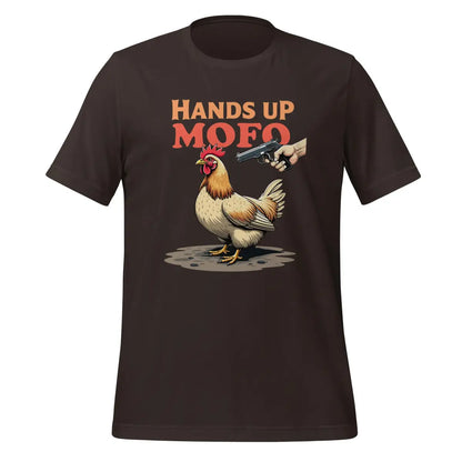 HANDS UP MOFO Chicken T-Shirt (unisex) - Brown / M