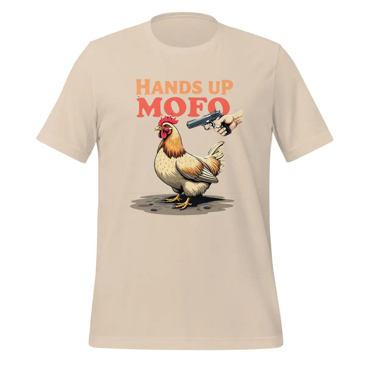 HANDS UP MOFO Chicken T-Shirt (unisex) - Soft Cream / M