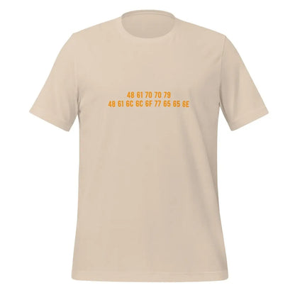 Happy Halloween HEX ASCII T-Shirt (unisex) 🎃 - Soft Cream / M