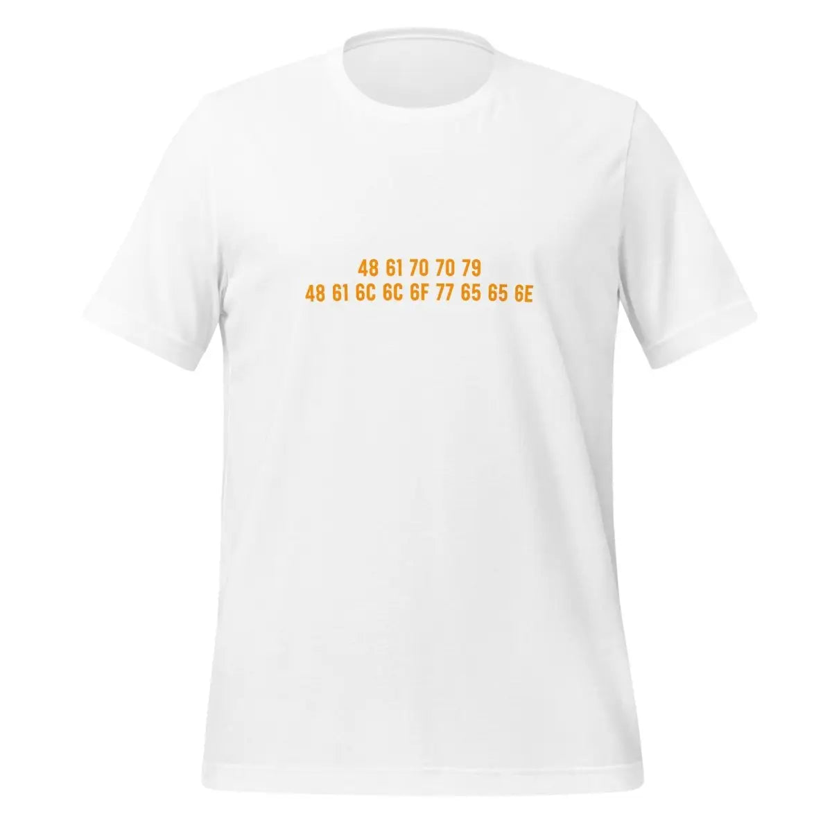 Happy Halloween HEX ASCII T-Shirt (unisex) 🎃 - White / M