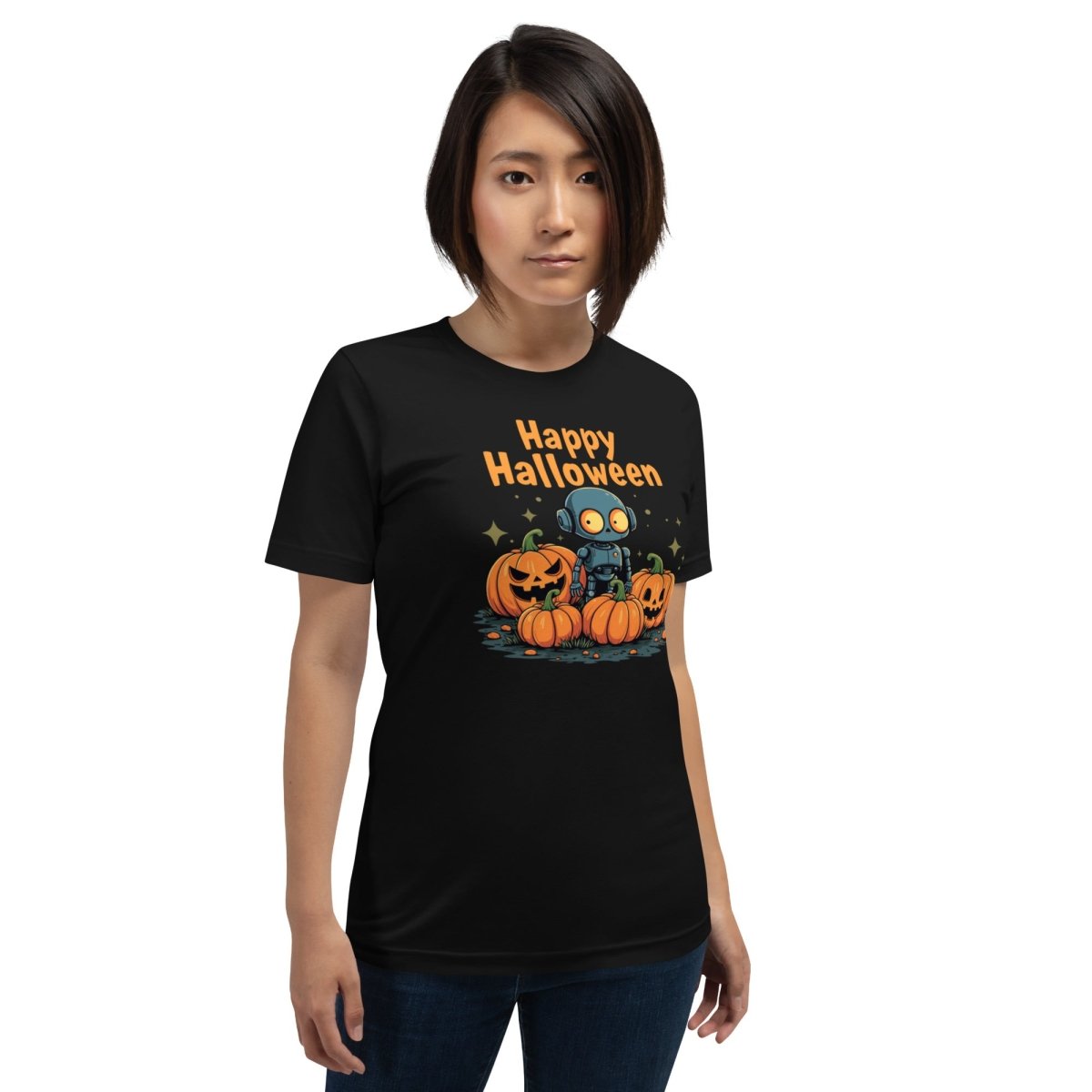 Happy Halloween Robot T-Shirt (unisex) 🎃 - XS - AI Store