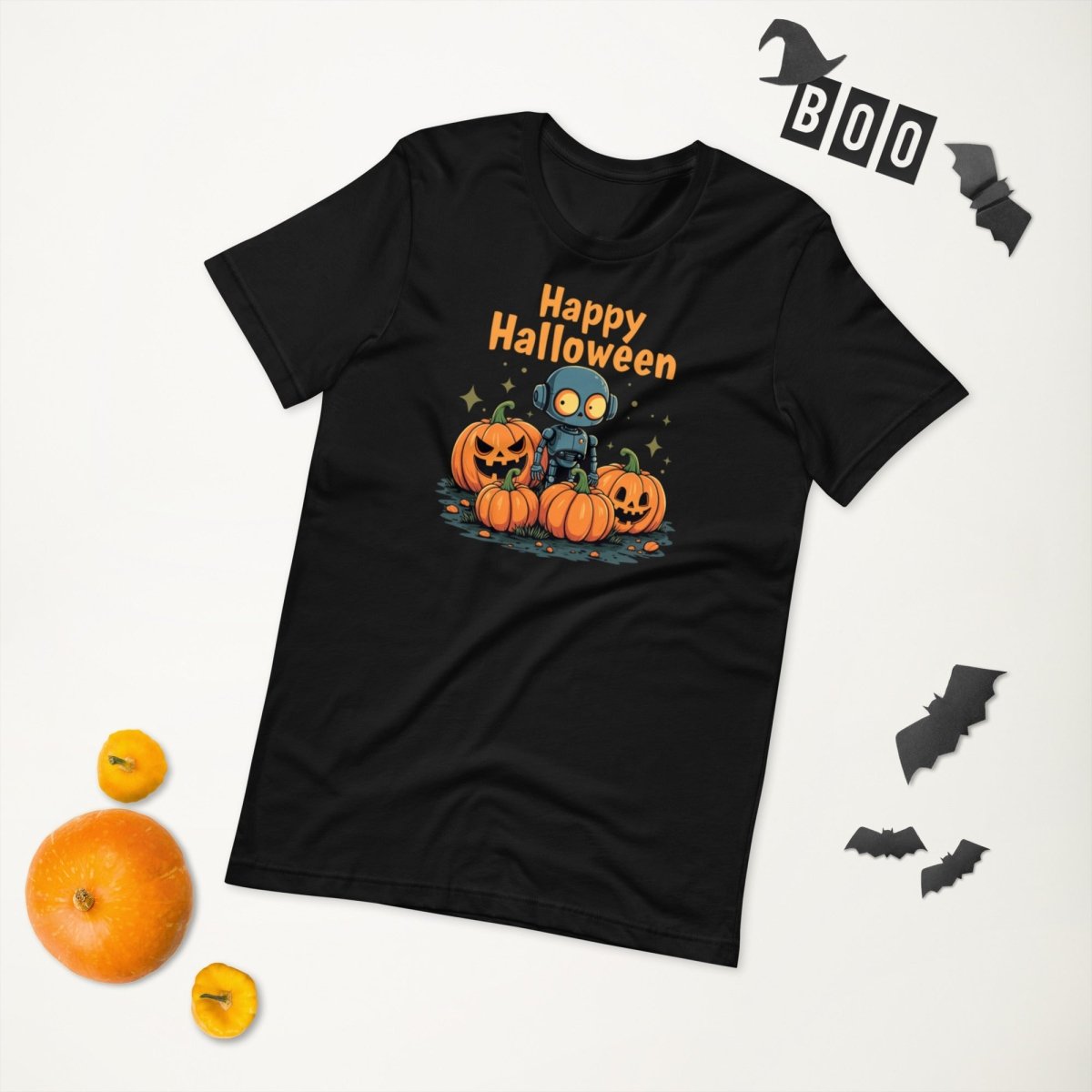 Happy Halloween Robot T-Shirt (unisex) 🎃 - XS - AI Store