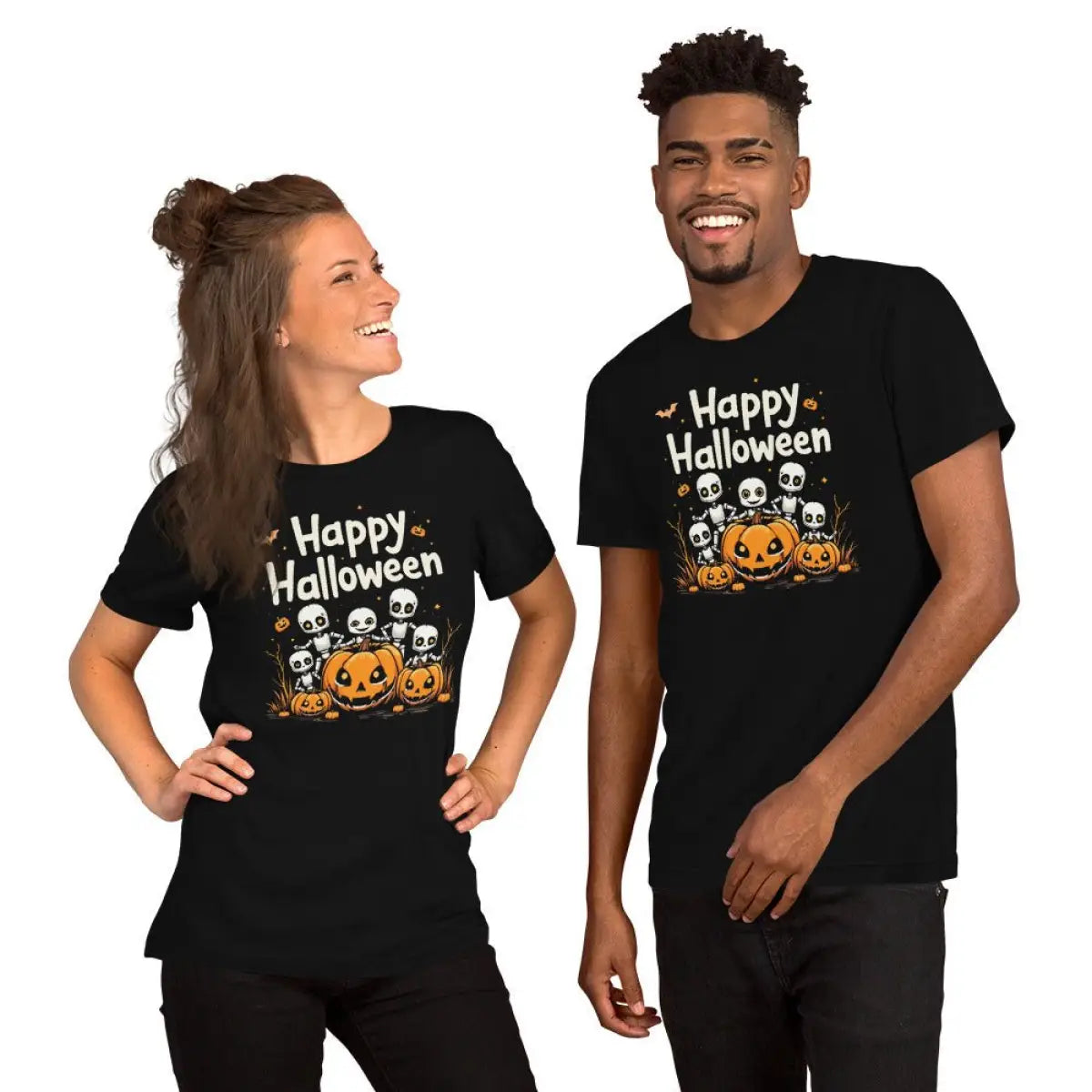 Happy Halloween Robots T-Shirt 2 (unisex) 🎃