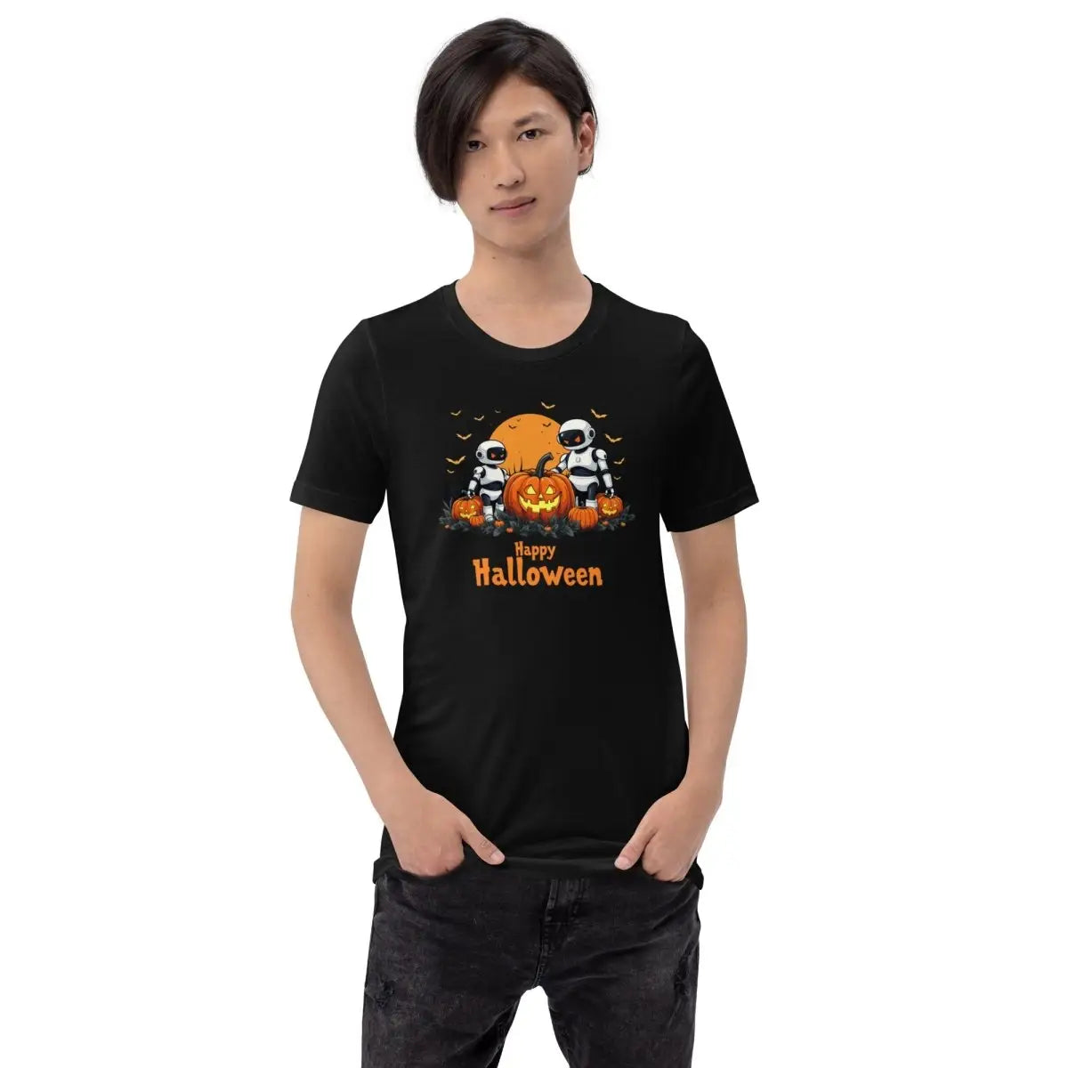 Happy Halloween Robots T-Shirt 3 (unisex) 🎃