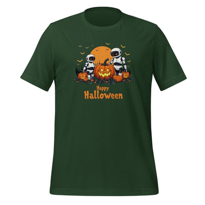 Happy Halloween Robots T-Shirt 3 (unisex) 🎃 - Forest - AI Store