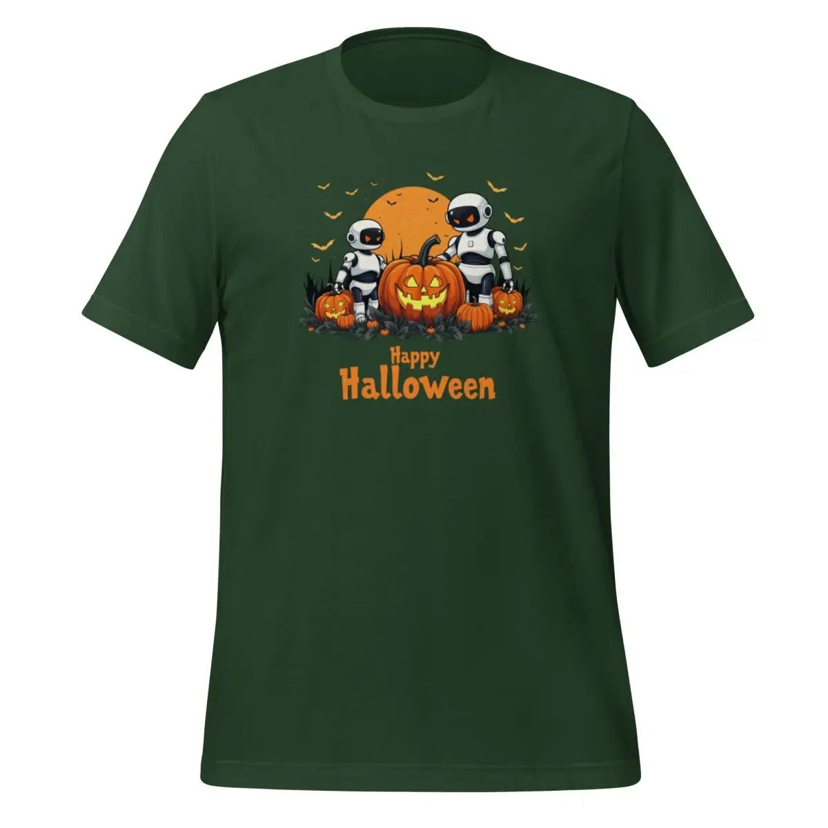 Happy Halloween Robots T-Shirt 3 (unisex) 🎃 - Forest / M