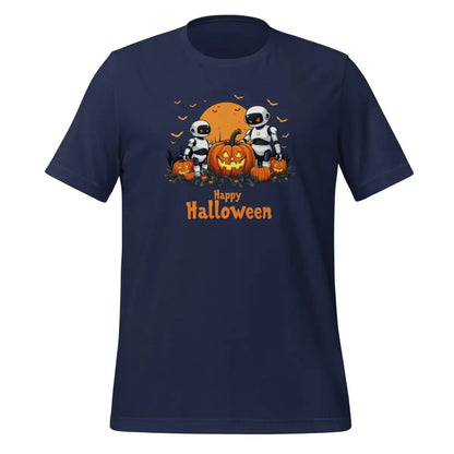 Happy Halloween Robots T-Shirt 3 (unisex) 🎃 - Navy / M