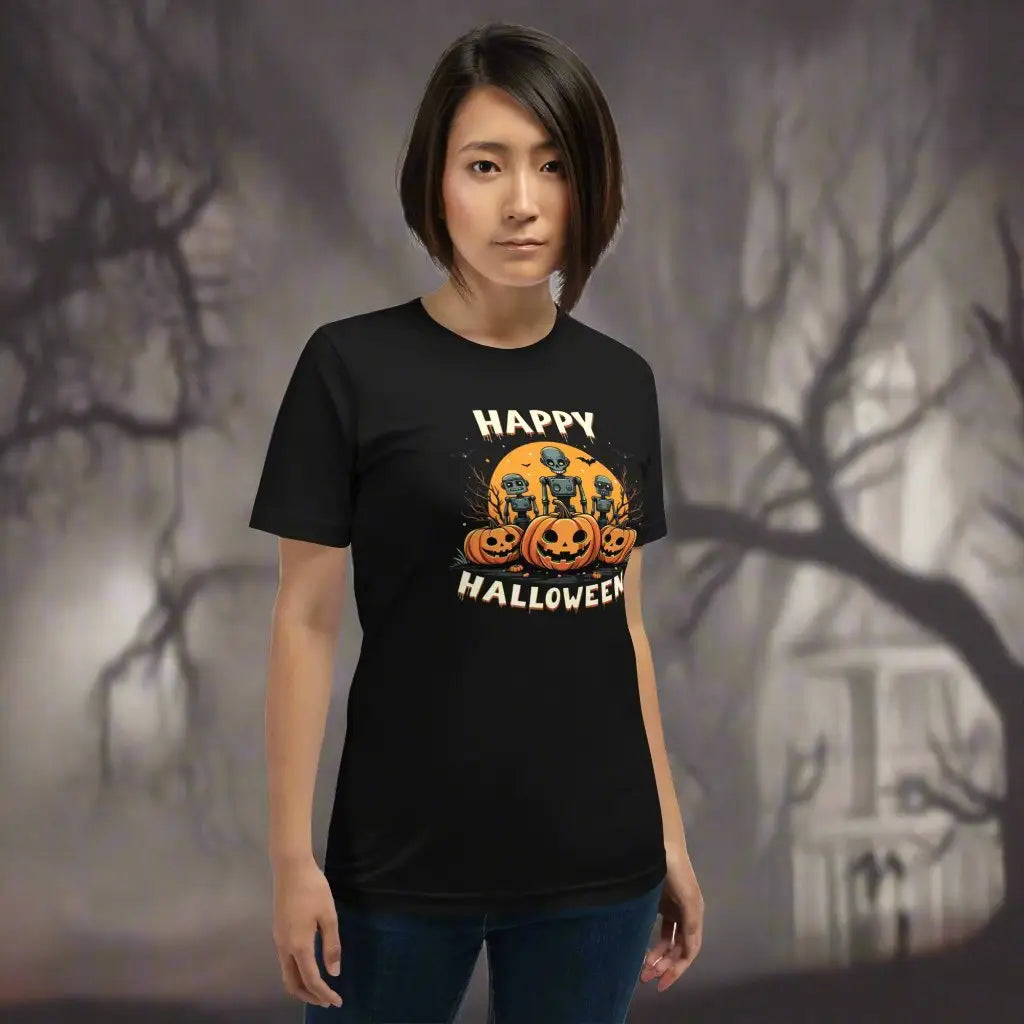 Happy Halloween Robots T-Shirt (unisex) 🎃