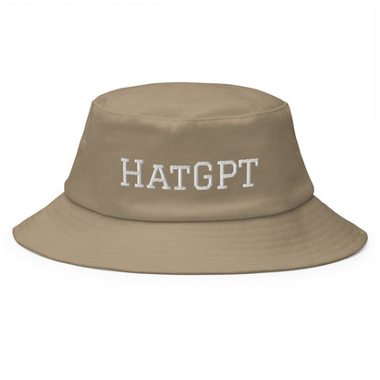 HatGPT Embroidered Bucket Hat - Khaki - AI Store