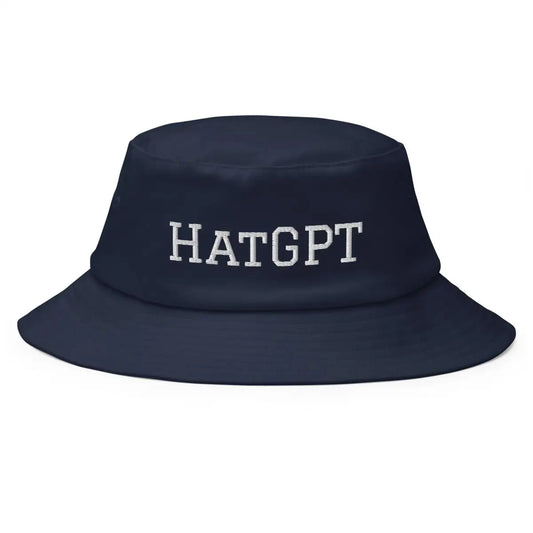 HatGPT Embroidered Bucket Hat - Navy