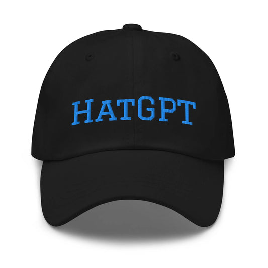 HatGPT in Blue Cap - Black