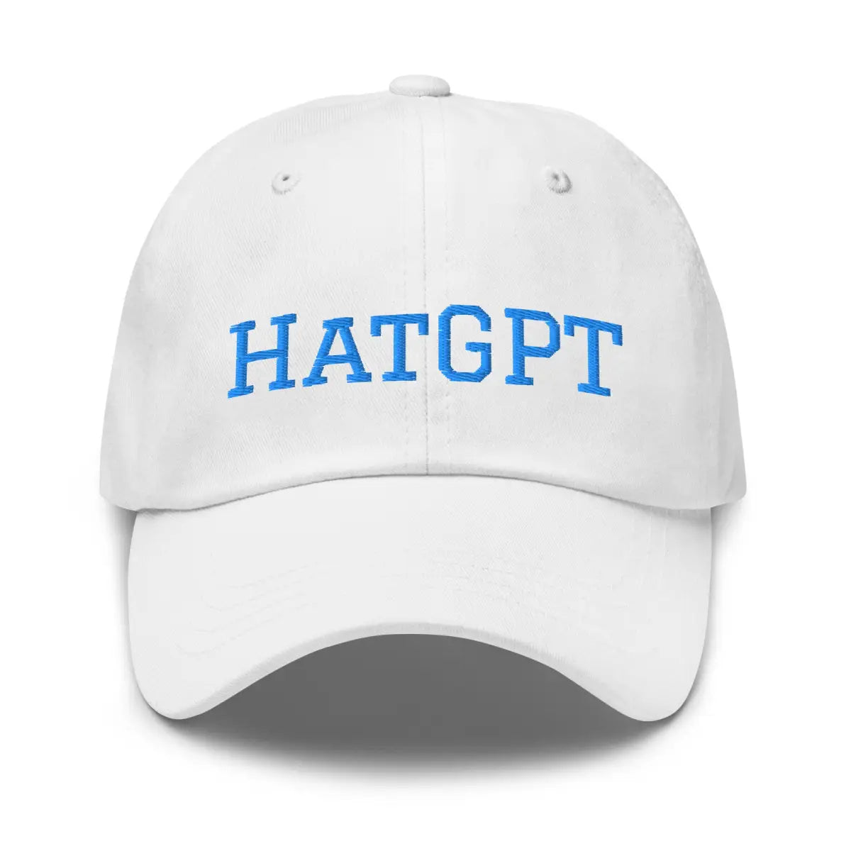 HatGPT in Blue Cap - White