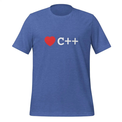 Heart C + + T-Shirt (unisex) - Heather True Royal / M