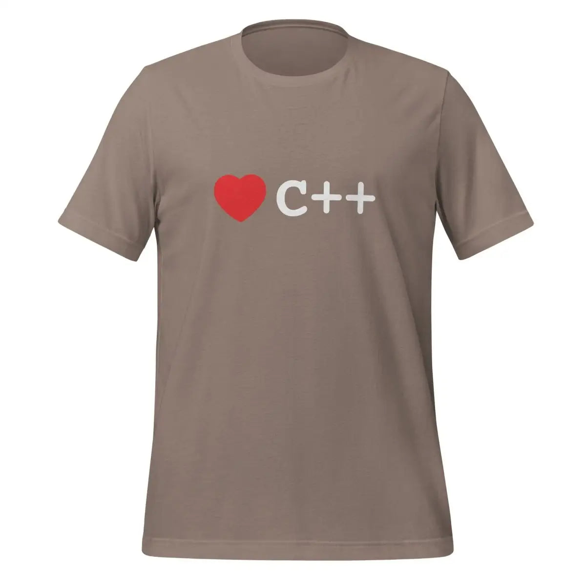 Heart C + + T-Shirt (unisex) - Pebble / M