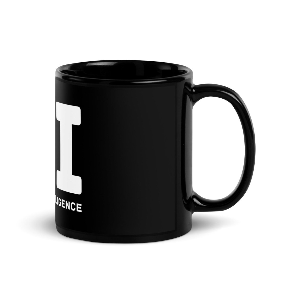 HI Human Intelligence Black Glossy Mug - 11 oz - AI Store