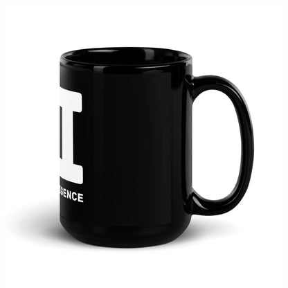 HI Human Intelligence Black Glossy Mug - 15 oz - AI Store