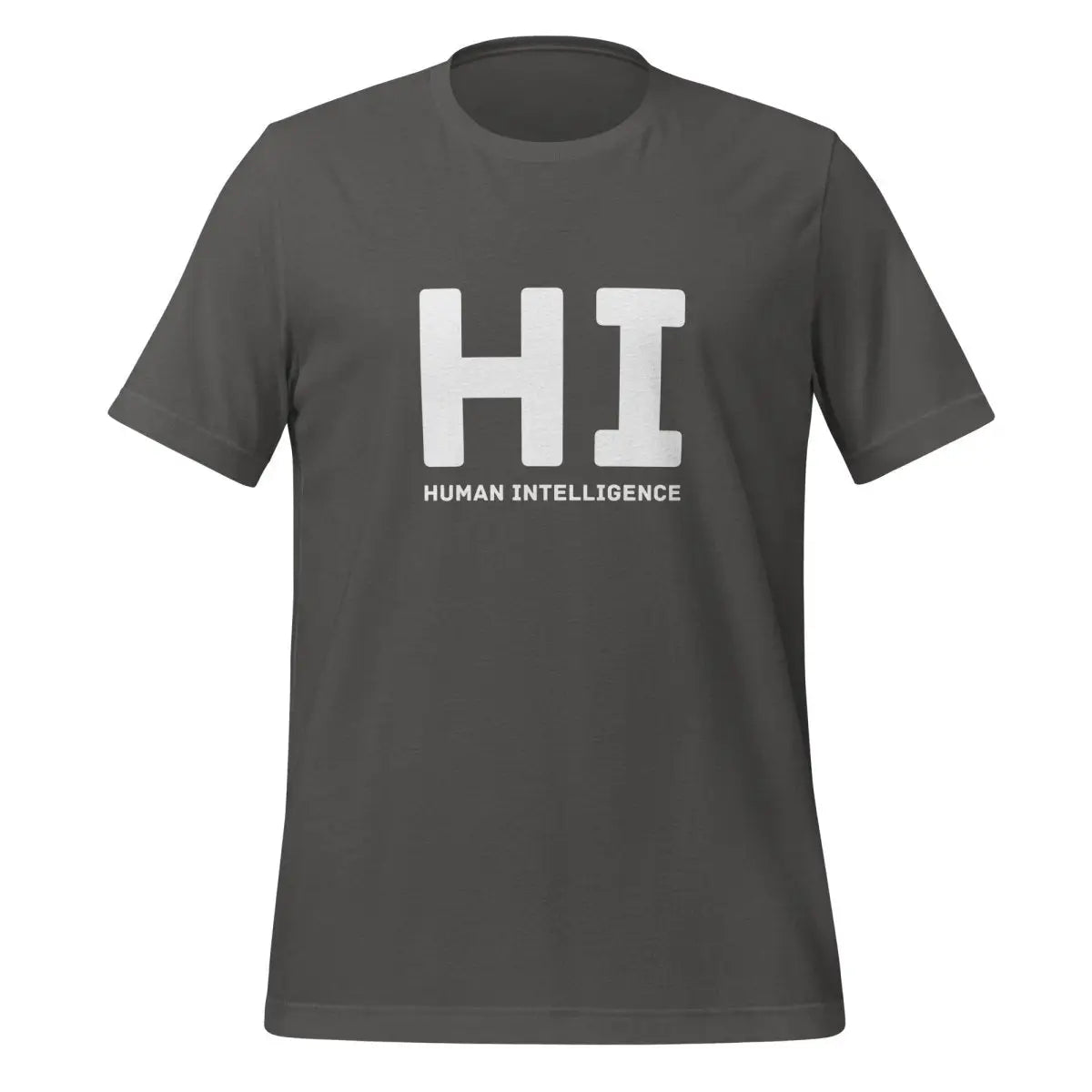 HI Human Intelligence T-Shirt (unisex) - Asphalt / M