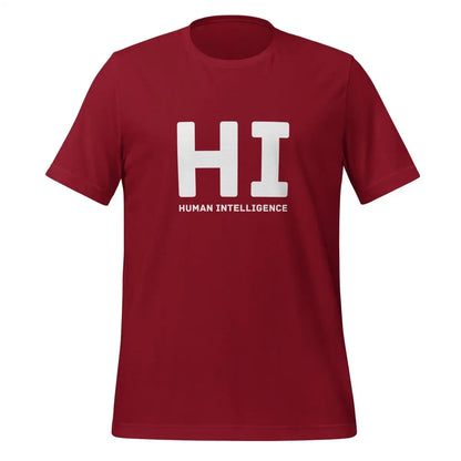 HI Human Intelligence T-Shirt (unisex) - Cardinal / M