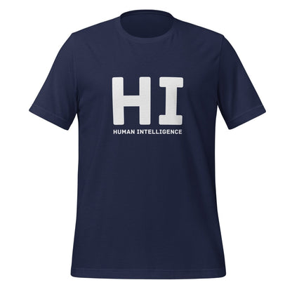 HI Human Intelligence T - Shirt (unisex) - Navy - AI Store