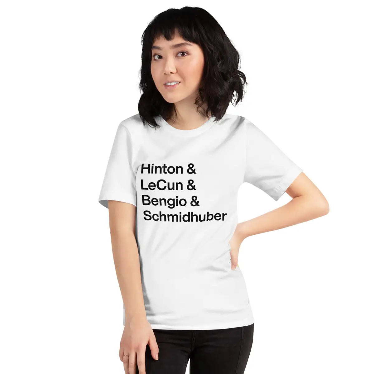 Hinton LeCun Bengio Schmidhuber T-Shirt 2 (unisex)