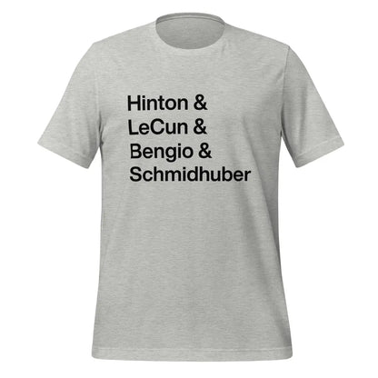 Hinton LeCun Bengio Schmidhuber T-Shirt 2 (unisex) - Athletic Heather / M