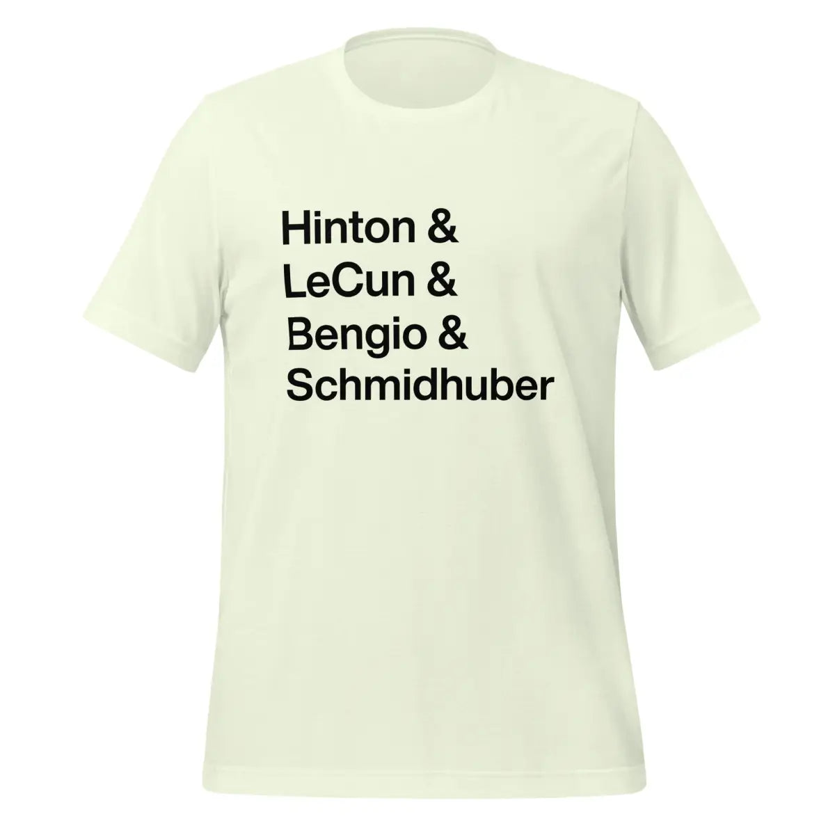 Hinton LeCun Bengio Schmidhuber T-Shirt 2 (unisex) - Citron / M