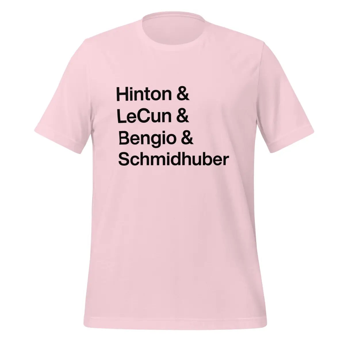 Hinton LeCun Bengio Schmidhuber T-Shirt 2 (unisex) - Soft Pink / M