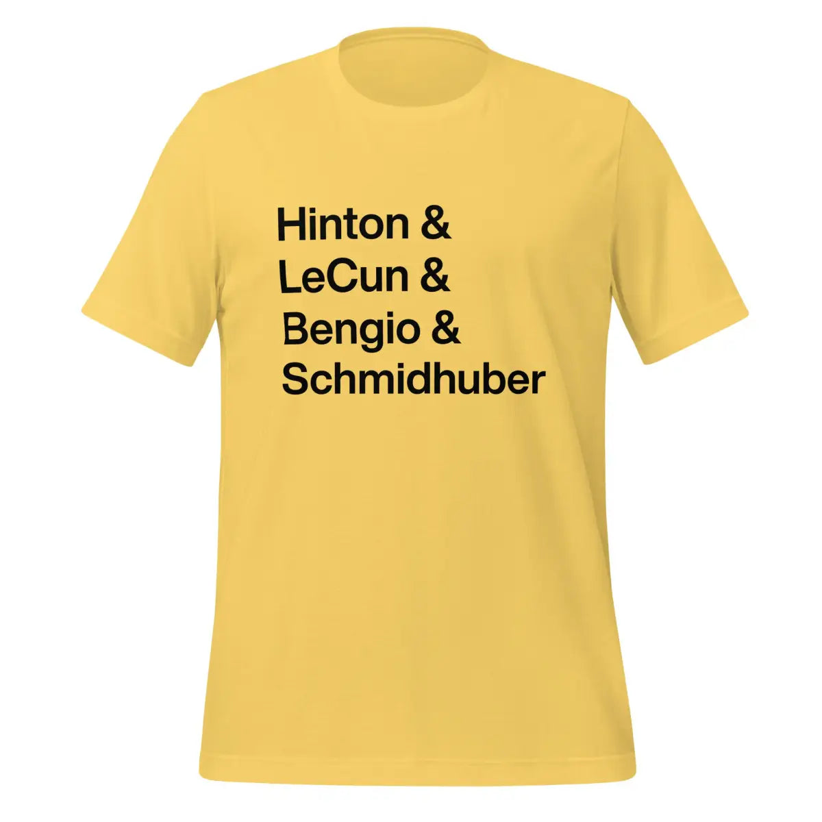 Hinton LeCun Bengio Schmidhuber T-Shirt 2 (unisex) - Yellow / M