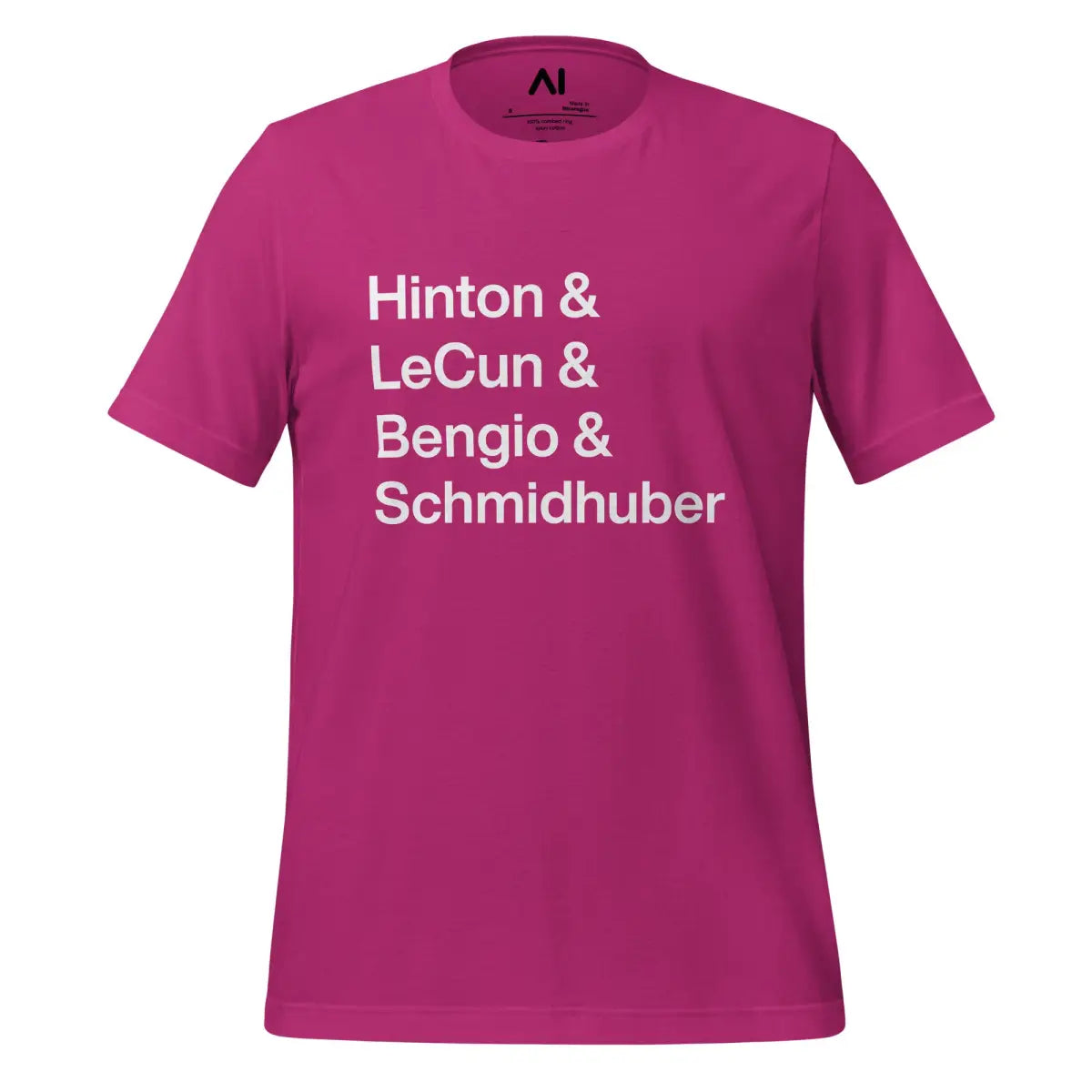 Hinton LeCun Bengio Schmidhuber T-Shirt (unisex) - Berry / M