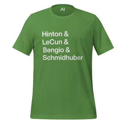 Hinton LeCun Bengio Schmidhuber T-Shirt (unisex) - Leaf / M