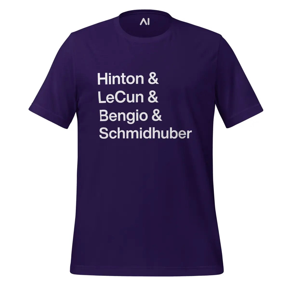 Hinton LeCun Bengio Schmidhuber T-Shirt (unisex) - Team Purple / M