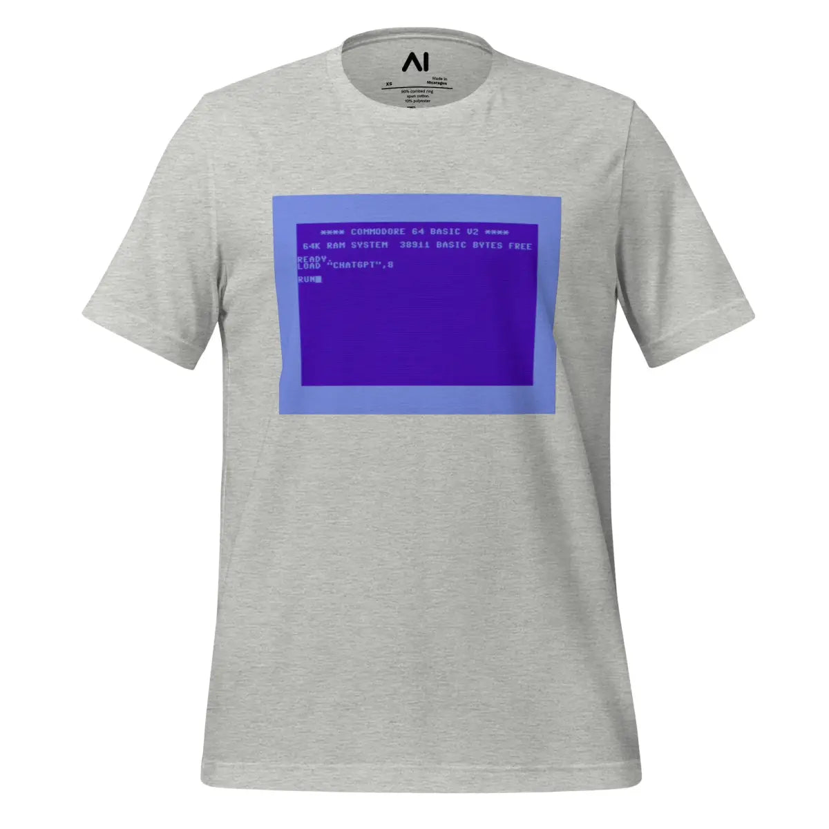 How to Run ChatGPT on a Commodore 64 T-Shirt (unisex) - Athletic Heather / M