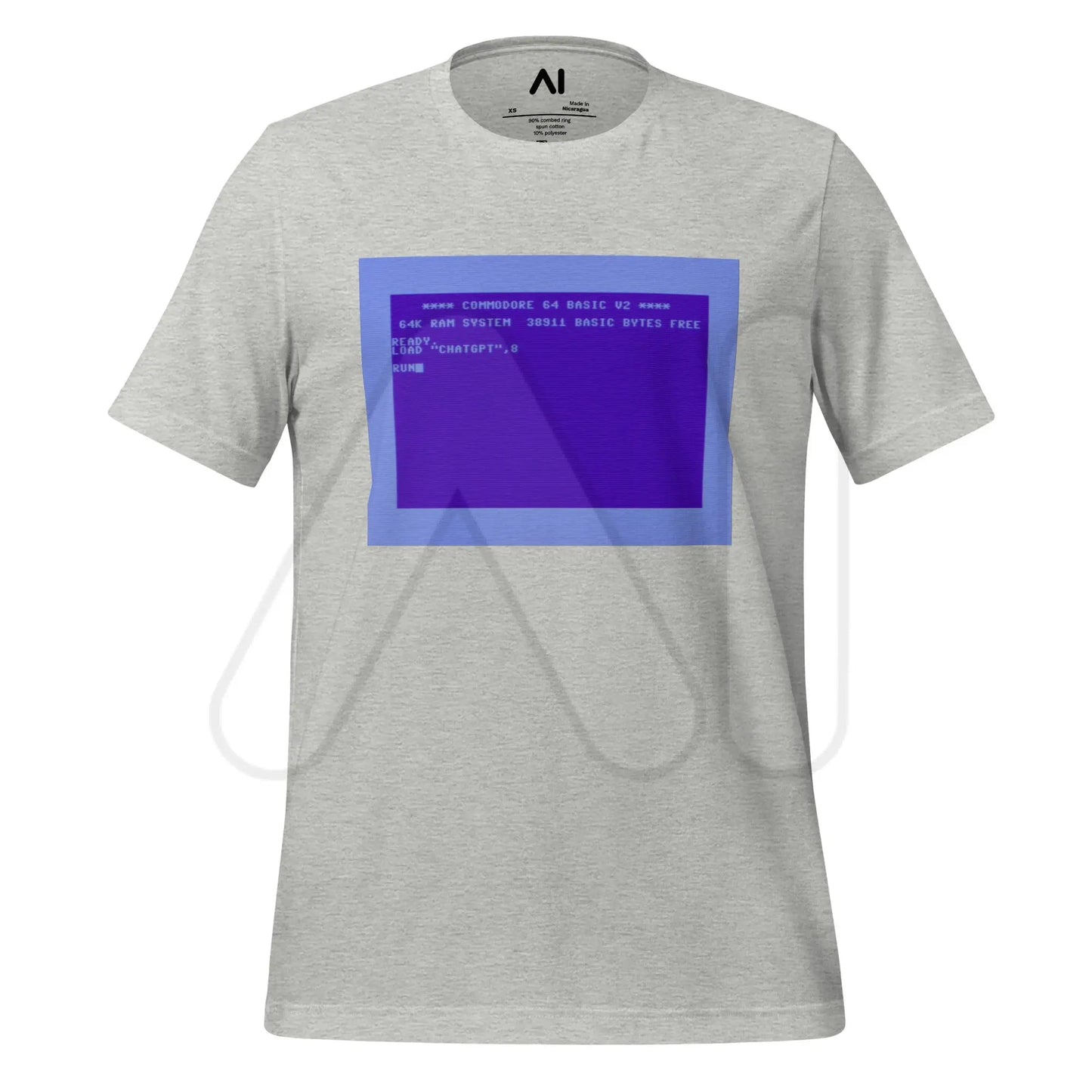 How to Run ChatGPT on a Commodore 64 T-Shirt (unisex) - Athletic Heather / M